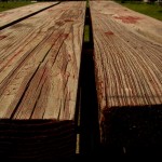 Stain a table like this old picnic table. 